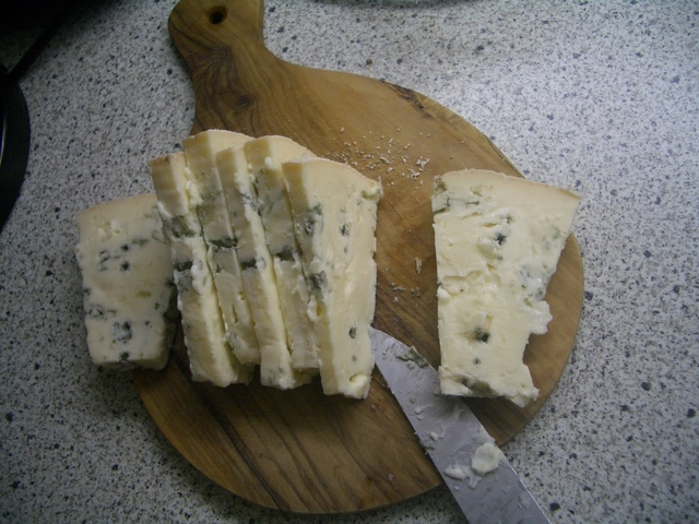 Bild von geschnittenem Gorgonzola